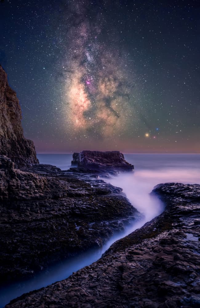 Starry Coastal Night by Sophia Li — canvas wall art