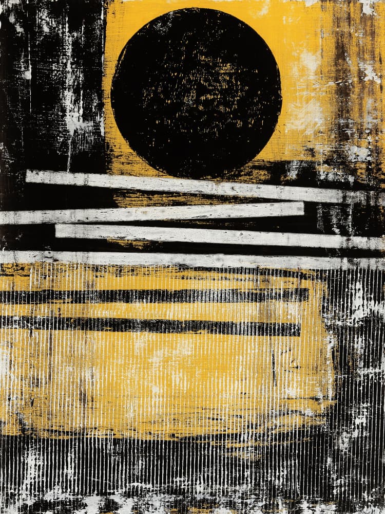 Abstract Black Sun by Petr Strnad — canvas wall art