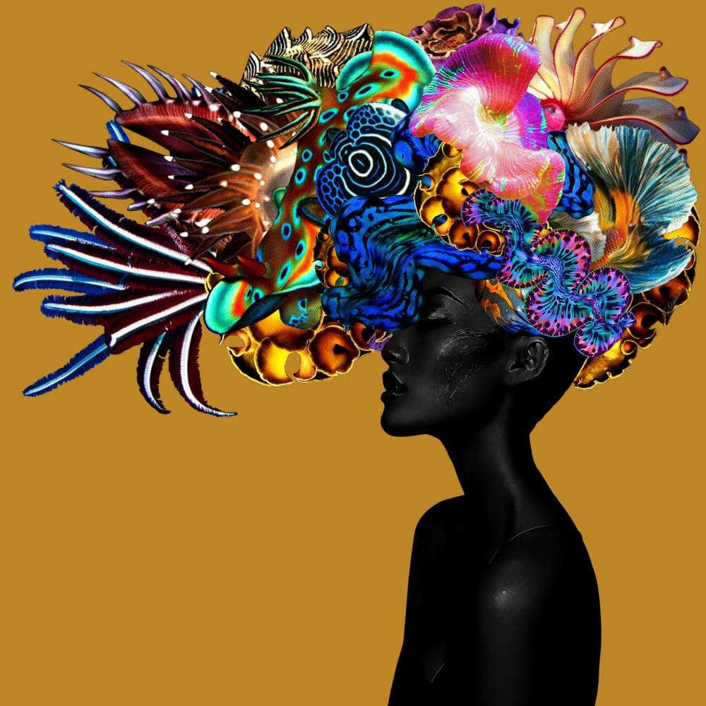 Oceanic Fantasy Portrait by Lolita Lorenzo — canvas wall art