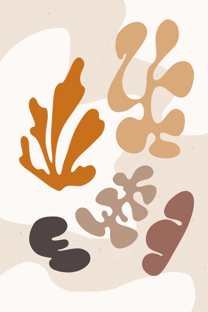 Modern Abstract Leaves by Treechild — canvas wall art
