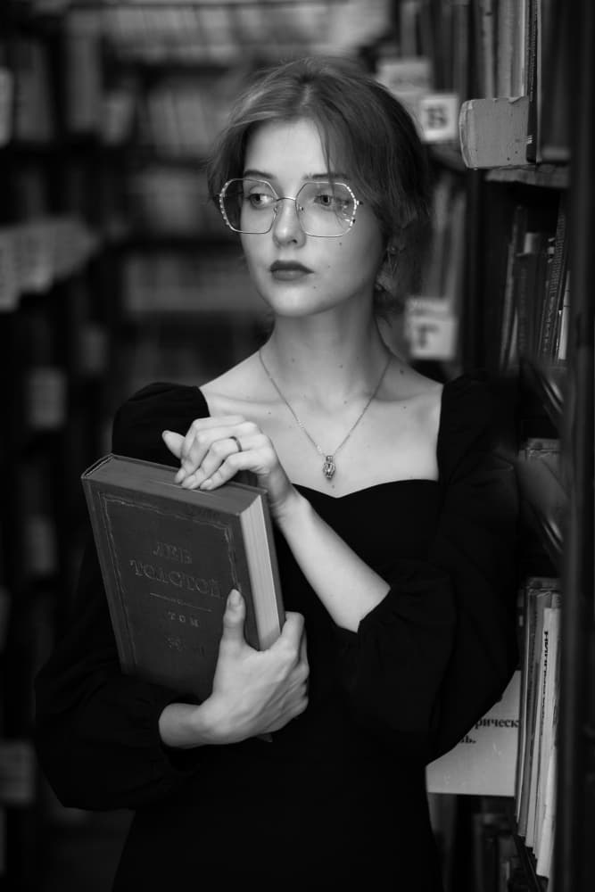 Thoughtful Library Reader by Arsen Alaberdov — canvas wall art