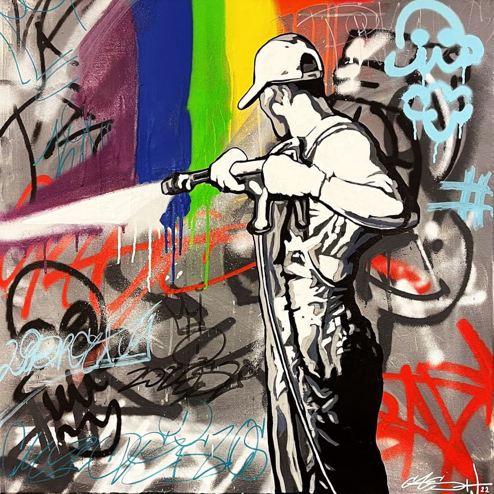 Graffiti Rainbow Reveal by Suzan Habib — canvas wall art