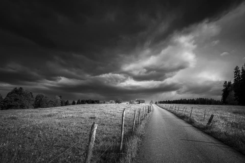 Stormy Country Road by Norbert Maier — canvas wall art