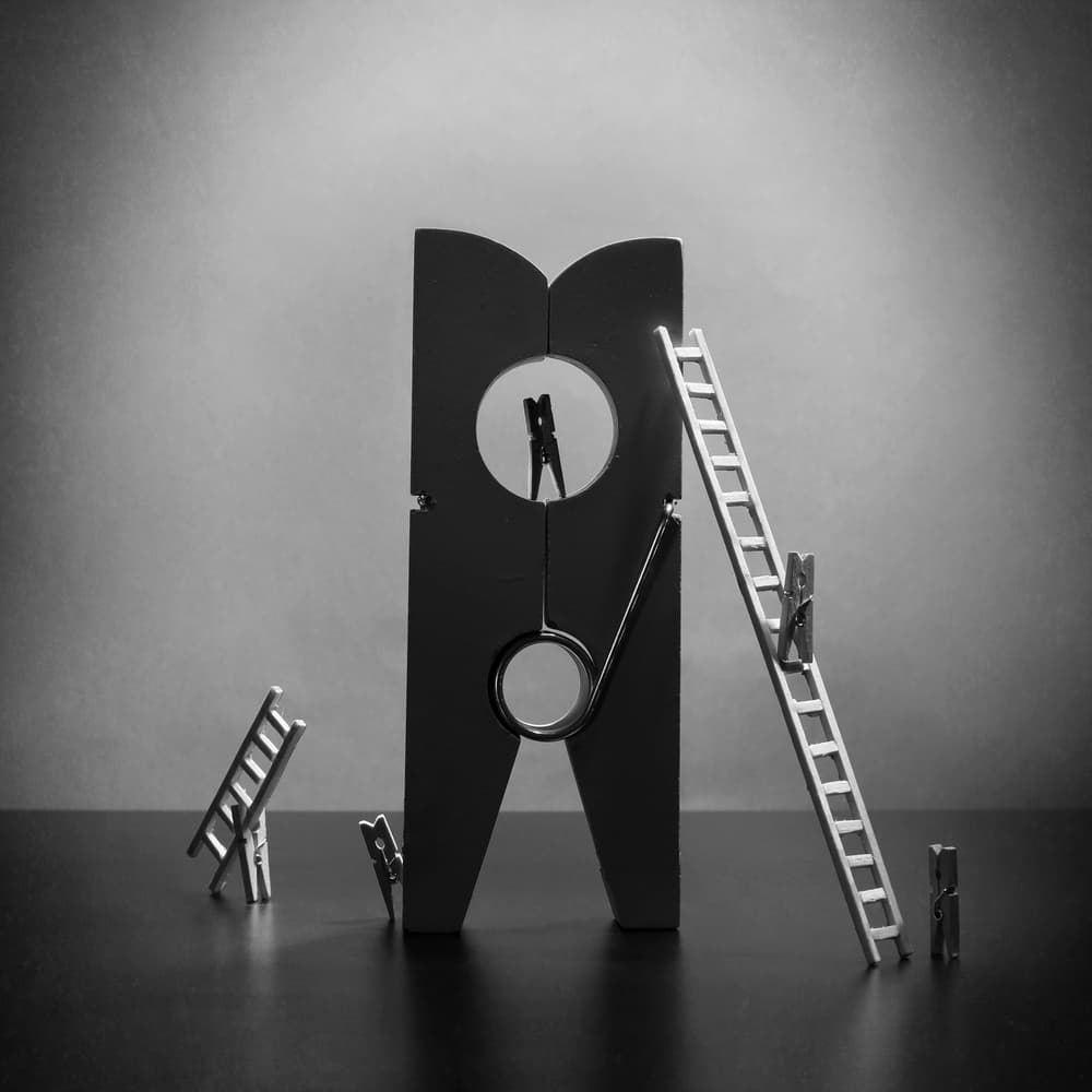 Miniature Ladder Climb by Victoria Glinka — canvas wall art