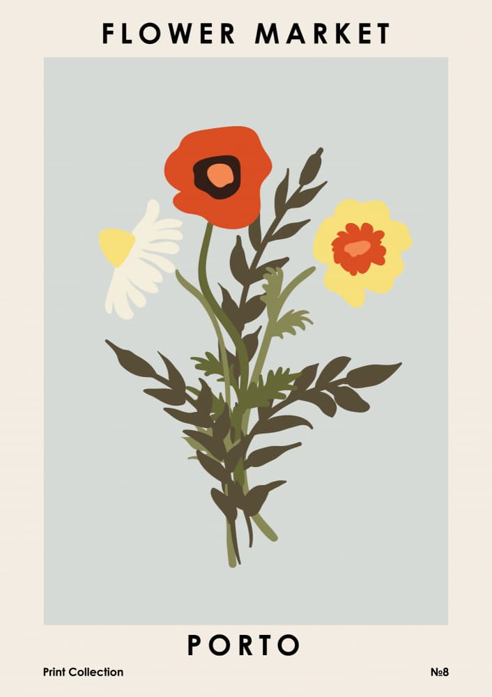Flower Market Porto by NKTN — canvas wall art