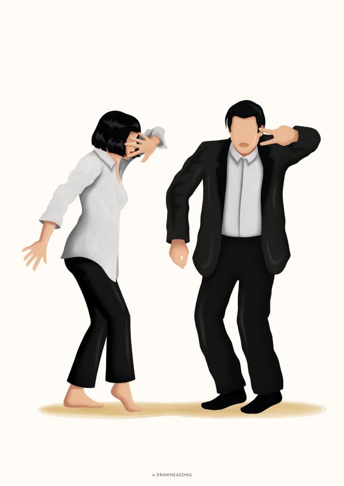 Iconic Dance Partners by Nour Tohme — canvas wall art