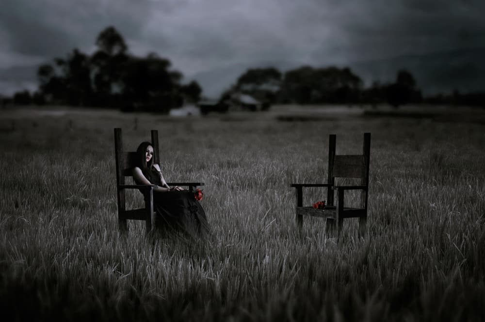Empty Chair Awaits by Joey Bangun — canvas wall art