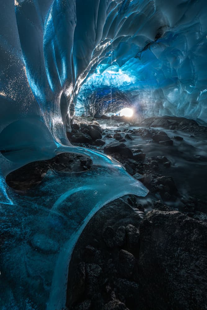 Glowing Ice Passage by Siyu_Wei APA — canvas wall art
