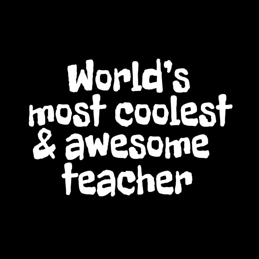 World's Coolest Teacher by Happie Eagle — canvas wall art