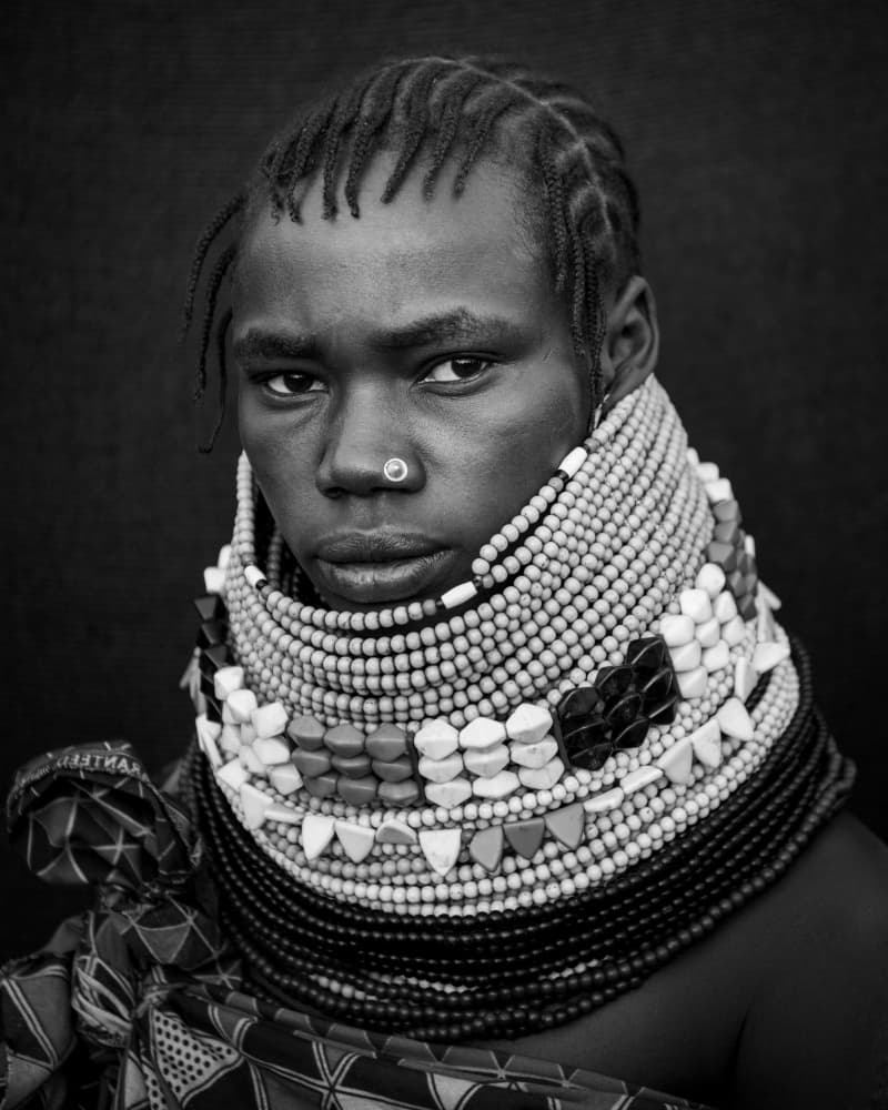 Dignified Beaded Portrait by Max Vere-Hodge — canvas wall art
