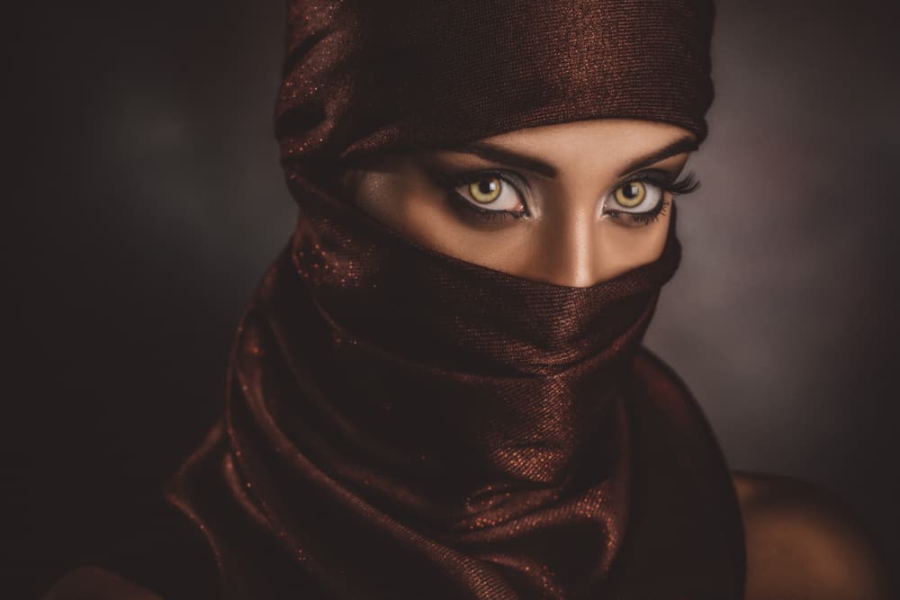 Mysterious eyes by Peppe Tambè — canvas wall art