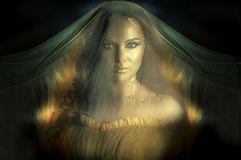 Mysterious Gold Goddess by Adela  Lia Rusu — canvas wall art
