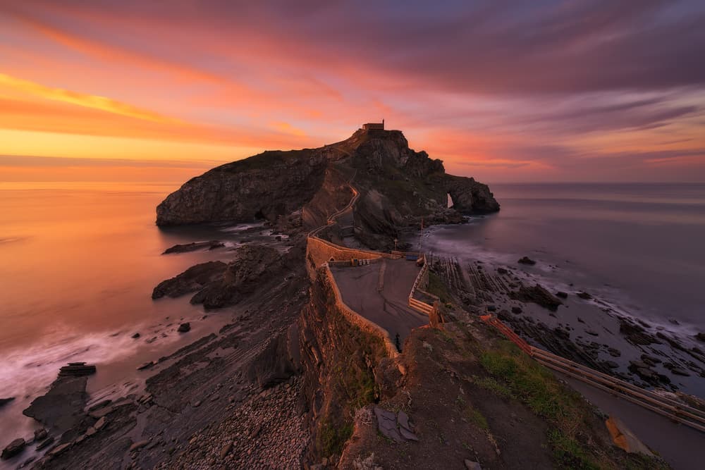 Ancient Island Sunset by Antonio Carrillo Lopez — canvas wall art