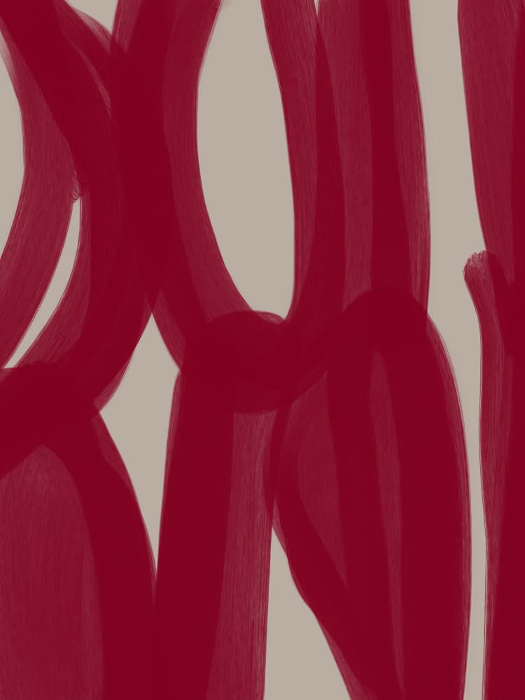 Red Abstract Lines by Studio Palette — canvas wall art