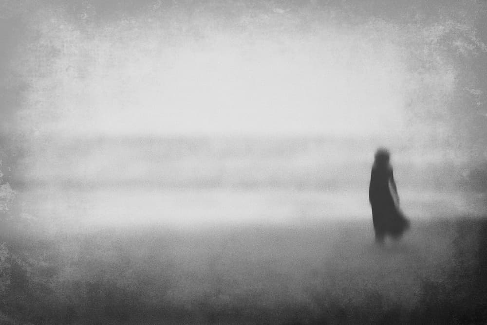 Solitary Horizon Figure by Milena Seita — canvas wall art