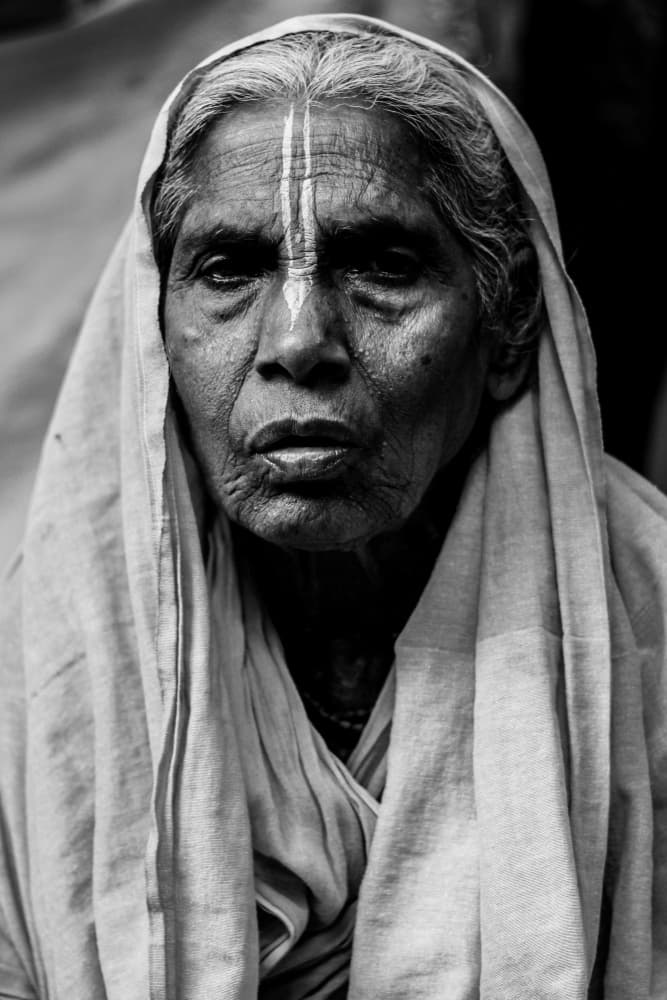 Serene Hindu Woman by Gouranga Talukdar — canvas wall art