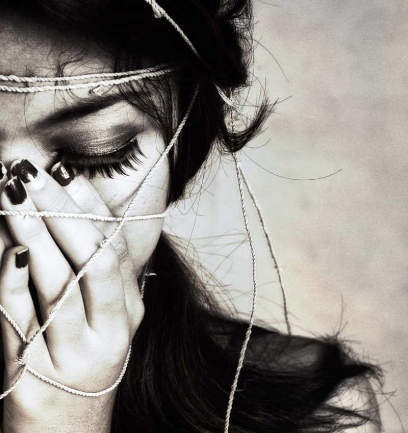 Bound Woman's Silence by Hari Sulistiawan — canvas wall art
