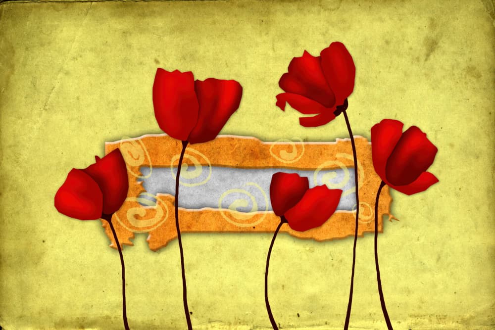 Vintage Red Poppies by Rafal Kulik — canvas wall art