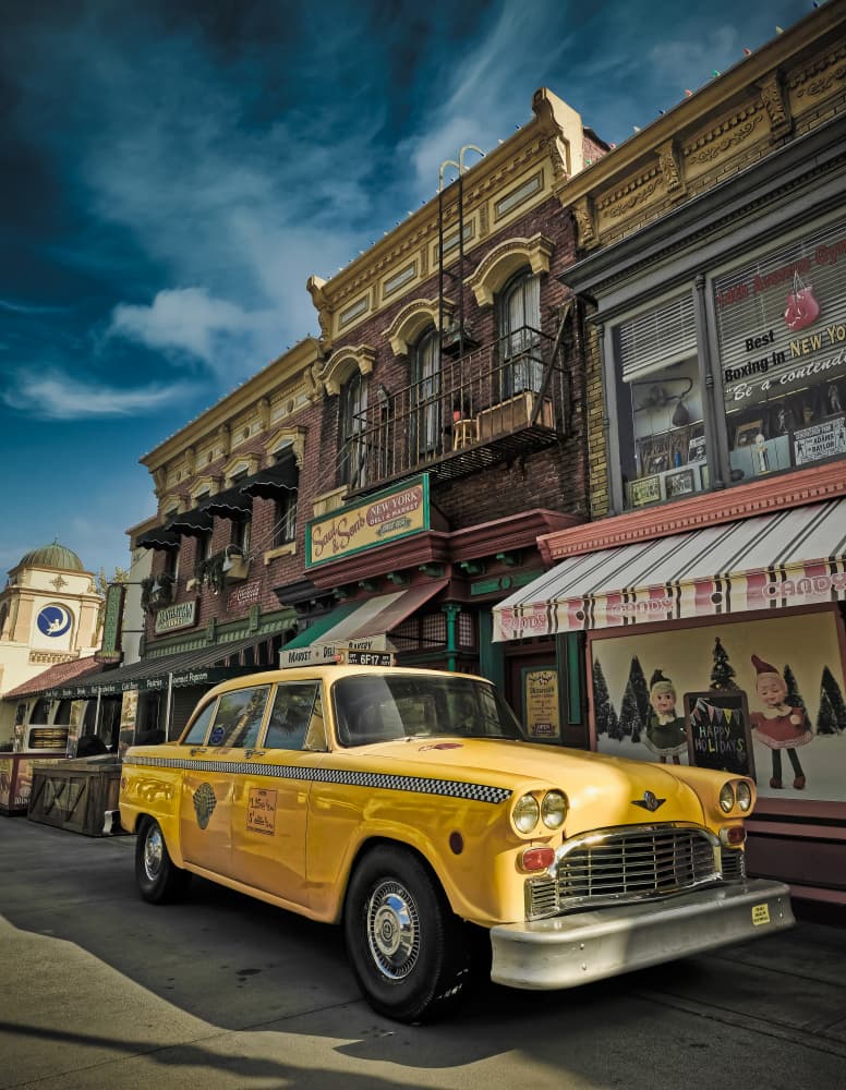 Vintage Yellow Cab by pirouz moshavash — canvas wall art