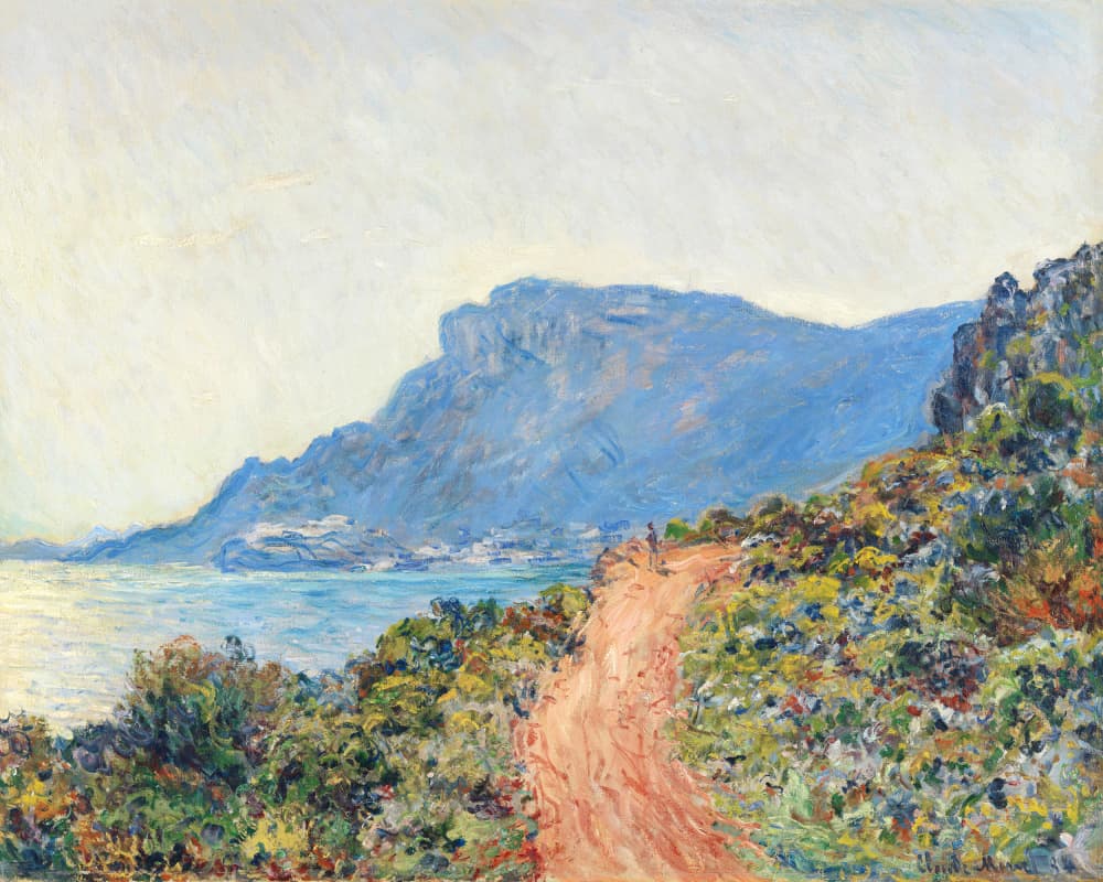 The Corniche Near Monaco (1884) by Claude Monet — canvas wall art