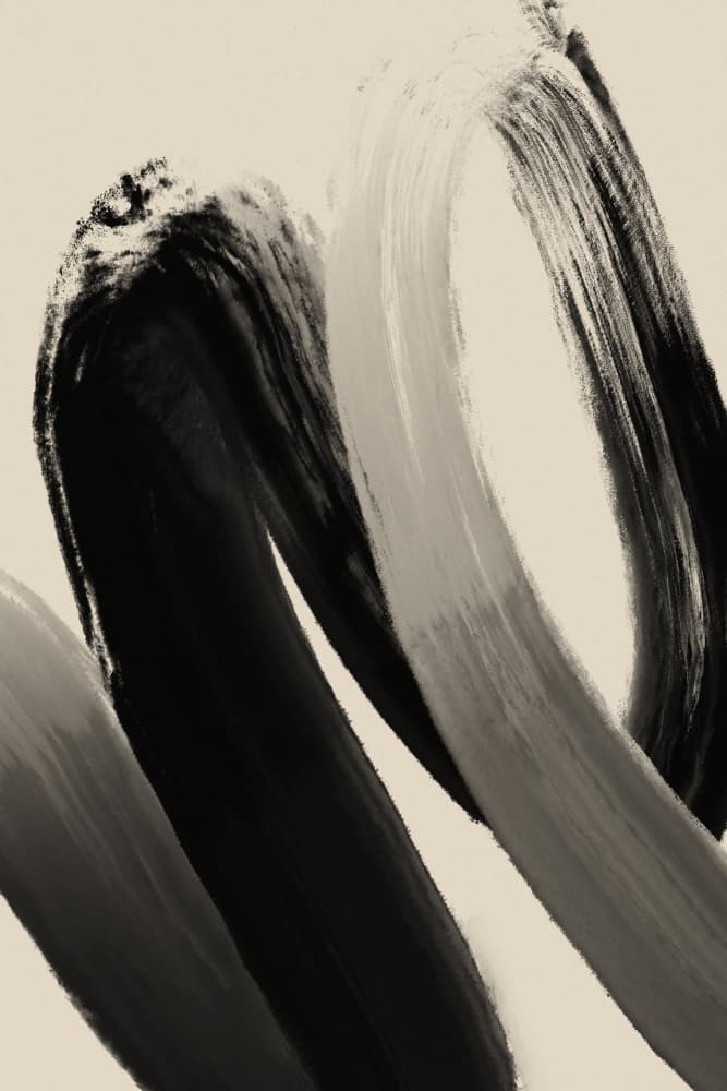 Monochrome Swirls by Treechild — canvas wall art