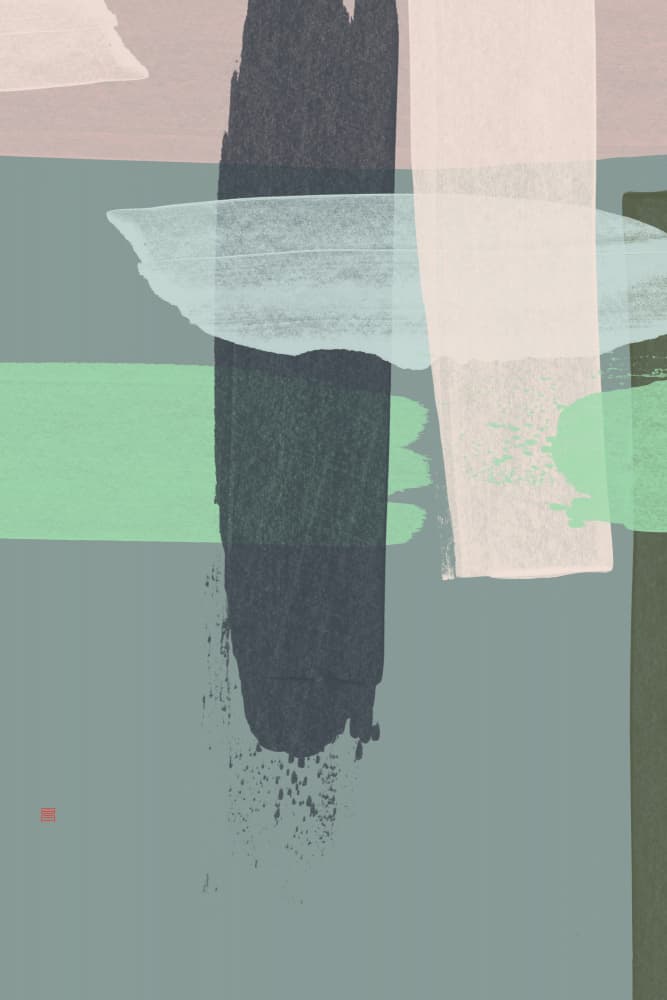 Muted Abstract Strokes by Thoth Adan — canvas wall art