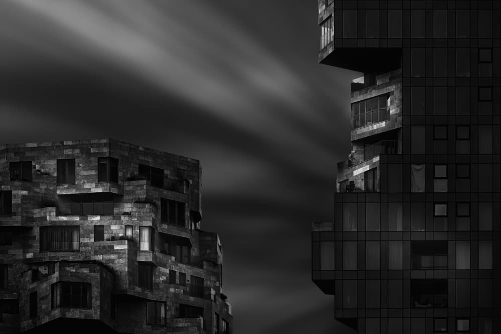 Modern Building Contrast by Greetje van Son — canvas wall art