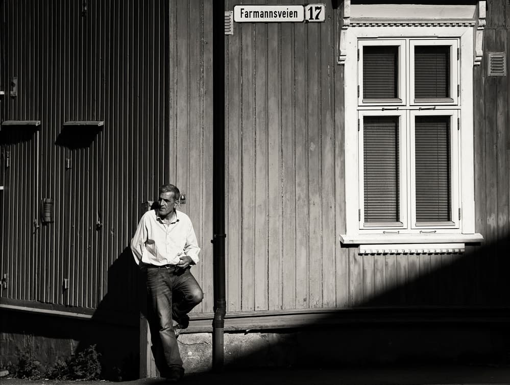 Man in City Shadows by Julien Oncete — canvas wall art