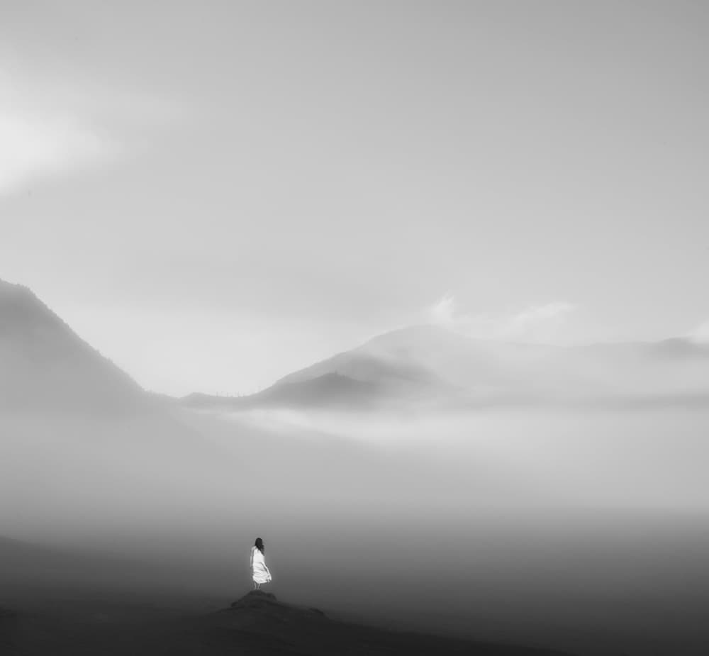 Misty Mountain Solitude by Hari Sulistiawan — canvas wall art