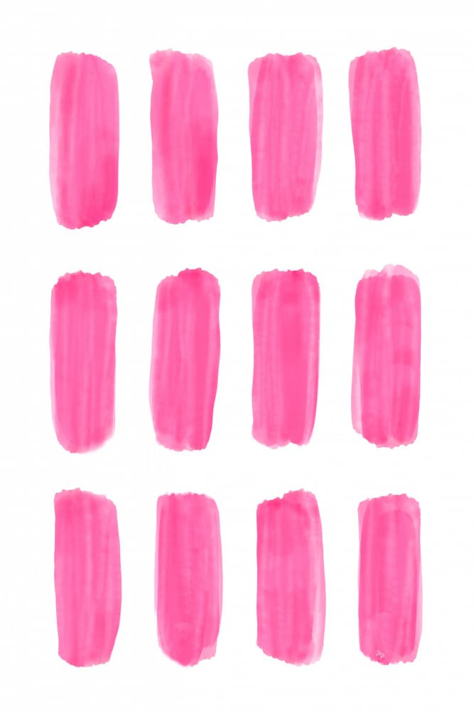 Vibrant Pink Strokes by Martina — canvas wall art