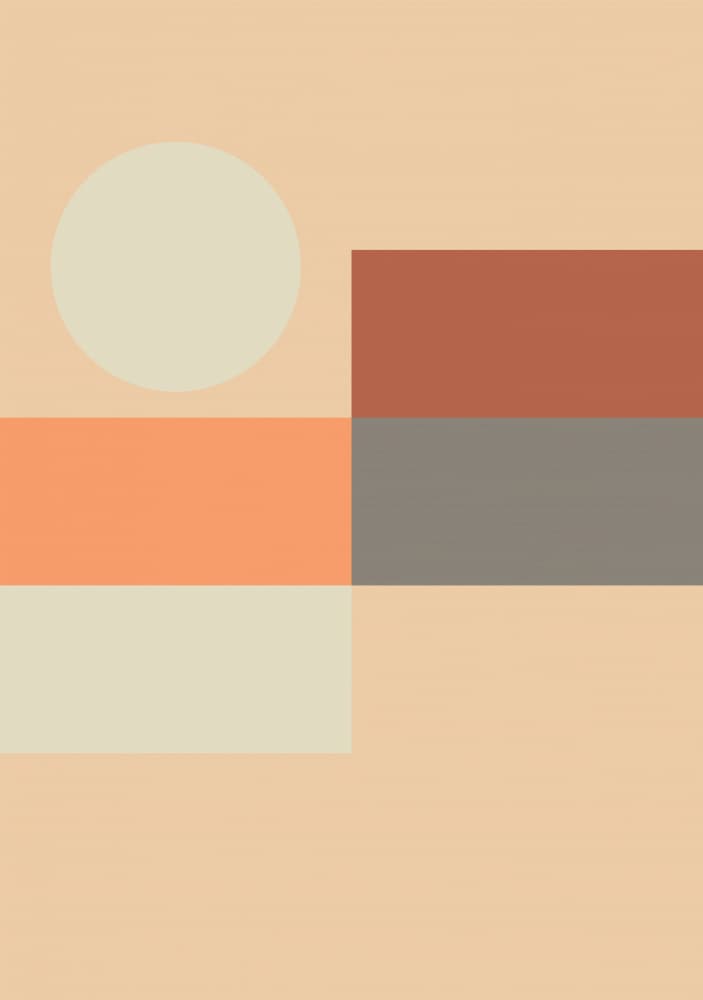 Muted Desert Shapes by Nilesh Kulkarni — canvas wall art