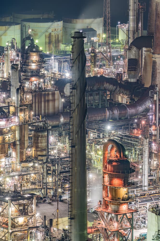 Industrial Night Glow by Kobayashi Tetsurou — canvas wall art