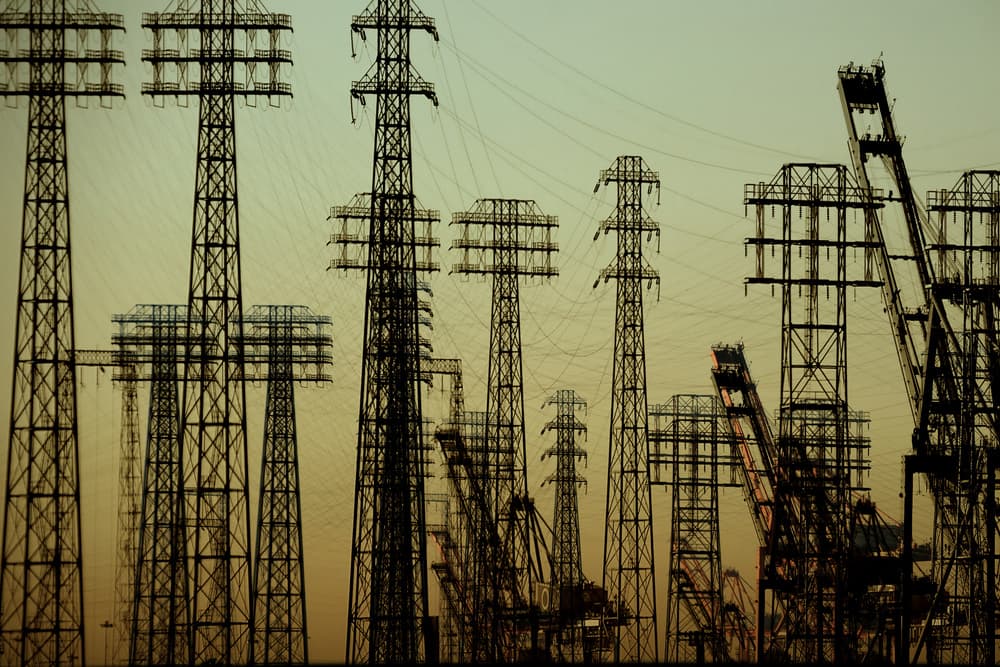 Towering Industrial Silhouettes by Bastian Kienitz — canvas wall art