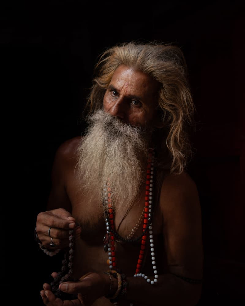 Spiritual Sadhu Portrait by Max Vere-Hodge — canvas wall art