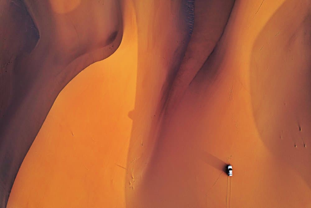 Golden Dune Drive by Saleem G Alfidi — canvas wall art