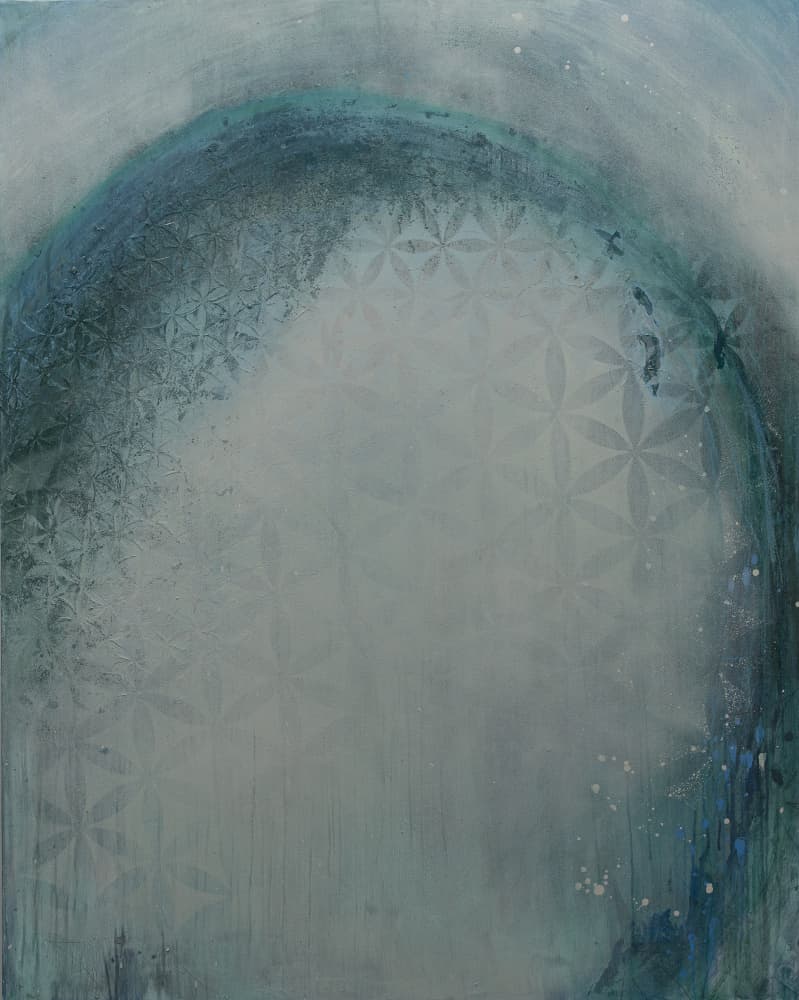 Serene Floral Arc by Deb Chaney — canvas wall art