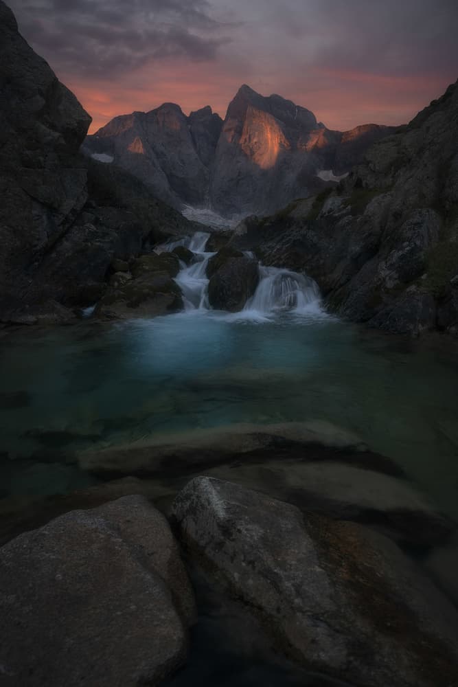 Alpine Glow Stream by Carlos Gonzalez — canvas wall art