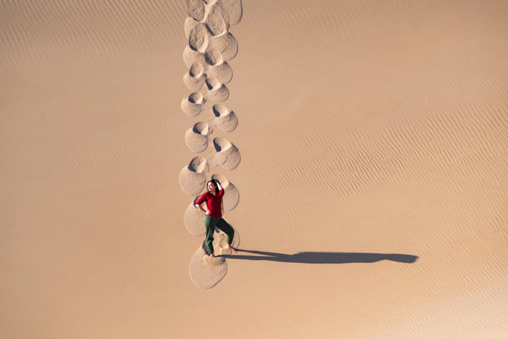 Unique Desert Journey by Mahshad Razavi — canvas wall art