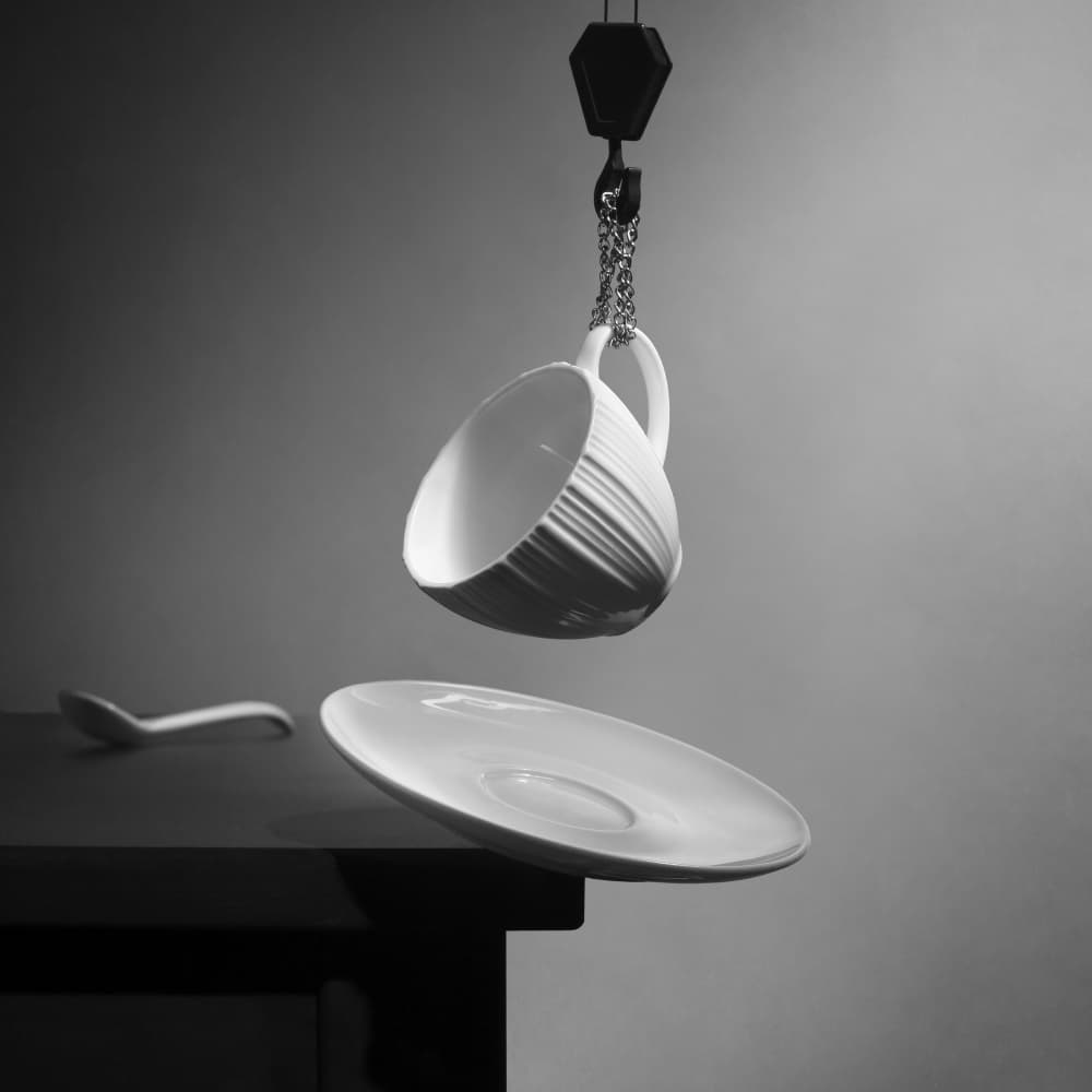 Defying Gravity Tea by Victoria Glinka — canvas wall art