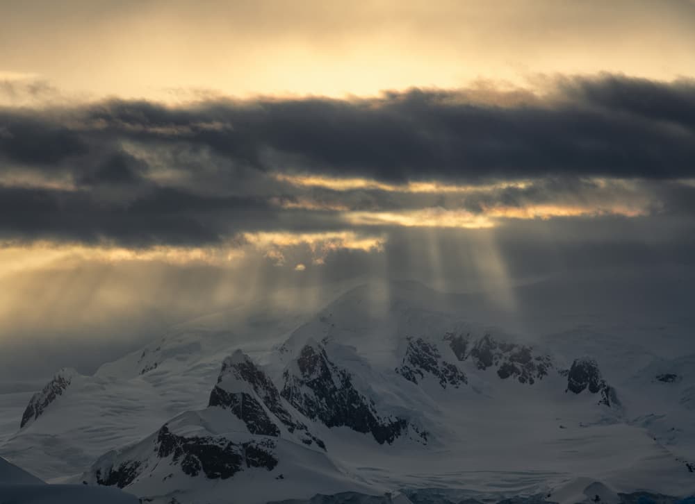 Golden Rays Over Mountains by Chuanxu Ren — canvas wall art