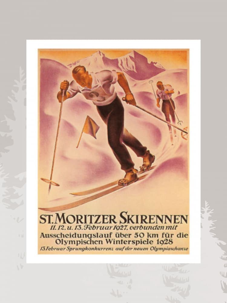 Vintage Ski Race by Elizabeth C — canvas wall art