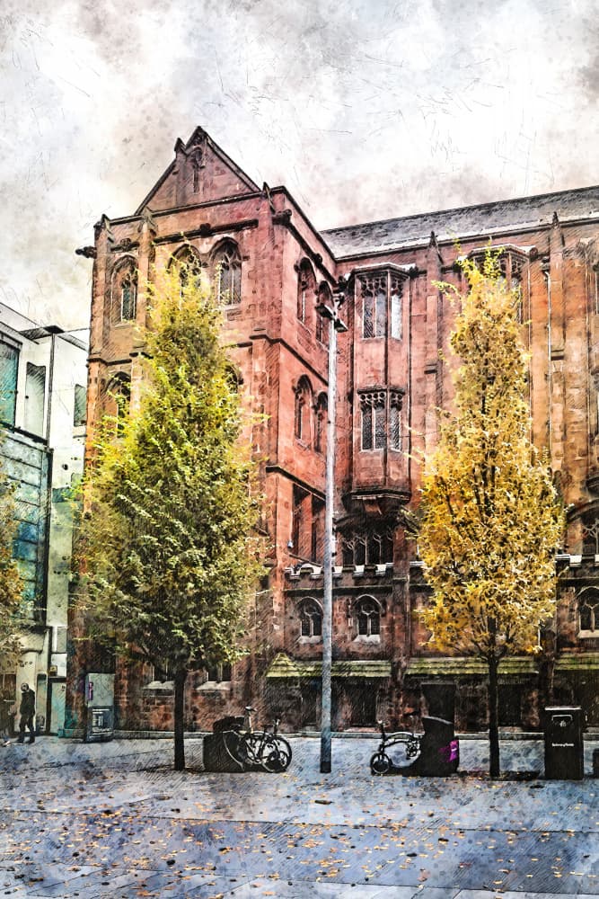 Autumn City Architecture by Justyna Jaszke — canvas wall art