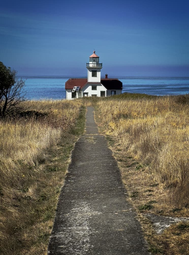 Seaside Lighthouse Path by Ronald Scott Johnson — canvas wall art