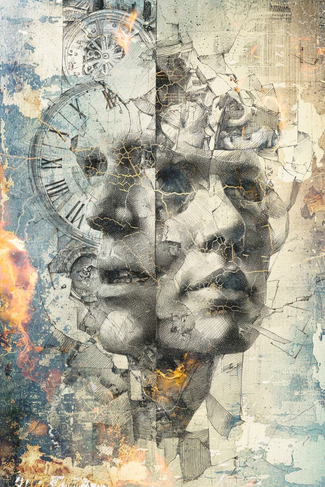 Faces Through Time by Rafal Kulik — canvas wall art