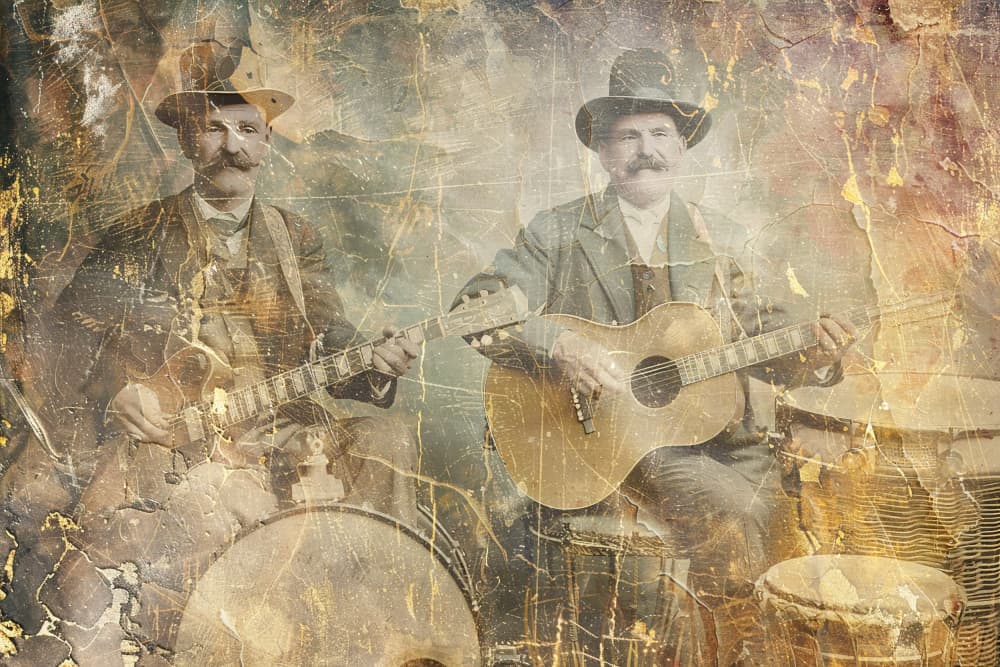 Vintage Music Duo by Rafal Kulik — canvas wall art