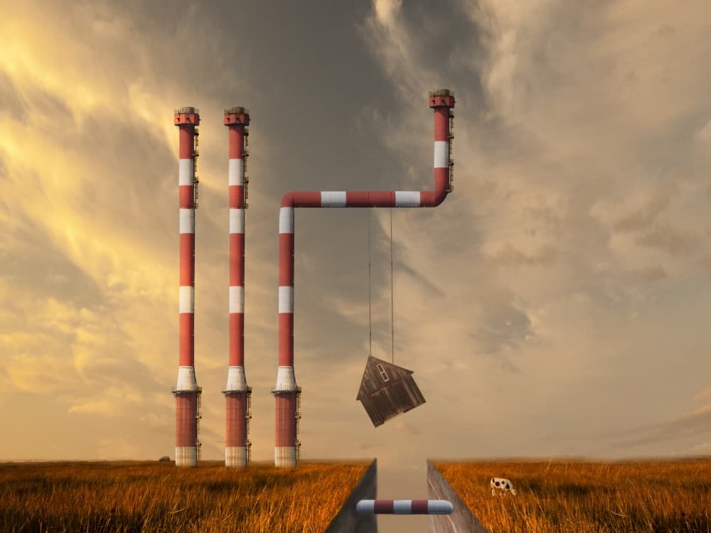 Surreal Industrial House by David Senechal Photographie (polydactyle) — canvas wall art