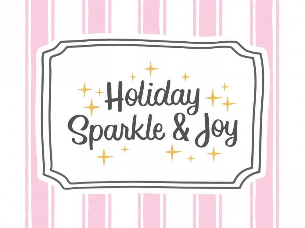 Holiday Sparkle and Joy by Jolly and Dash — canvas wall art
