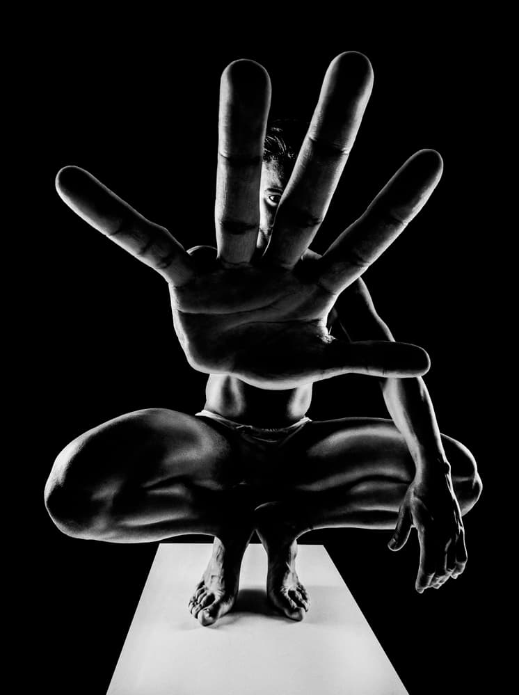 Powerful Hand Pose by Jackson Carvalho — canvas wall art