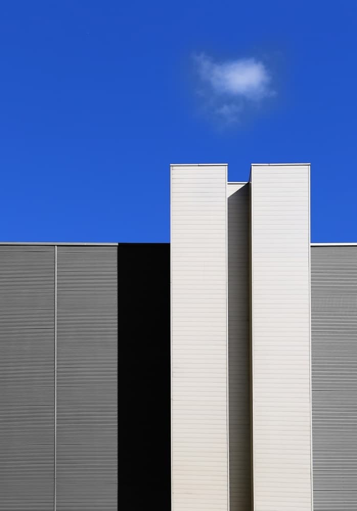 Architectural Lines Blue Sky by Anna Niemiec — canvas wall art
