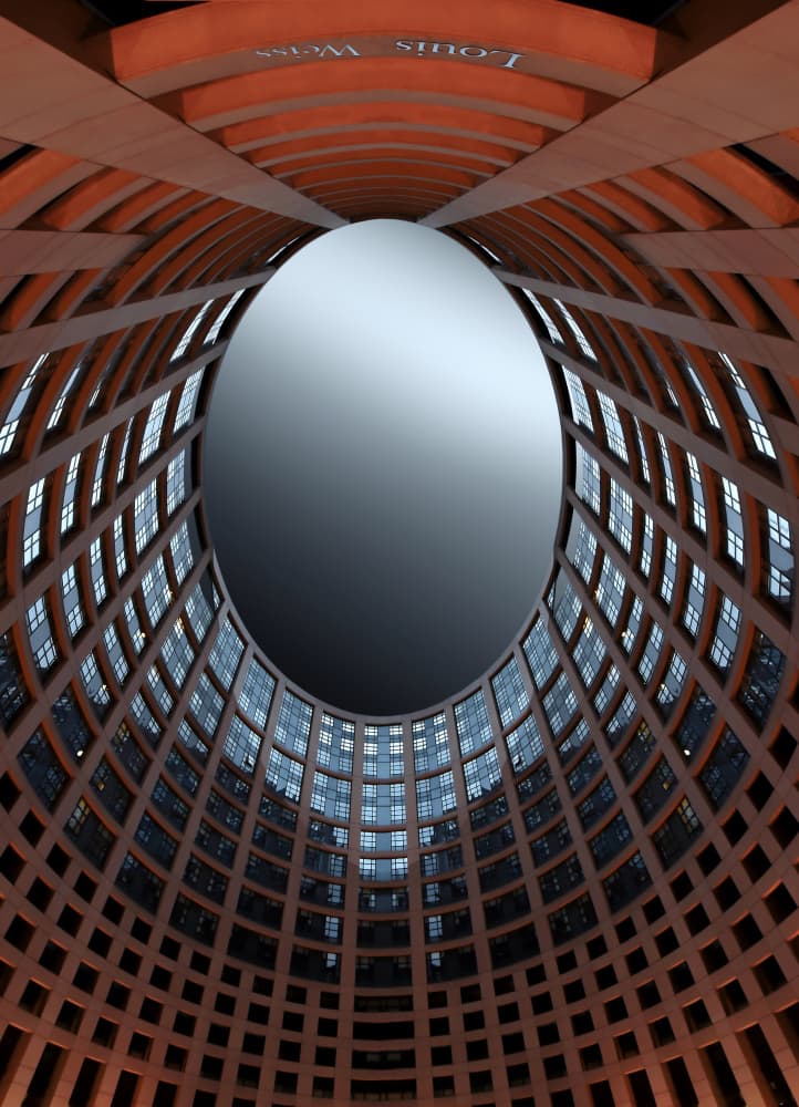 Modern Architectural Oval by Jorge Pimenta — canvas wall art